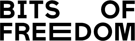 Deze afbeelding toont het logo van Bits of Freedom